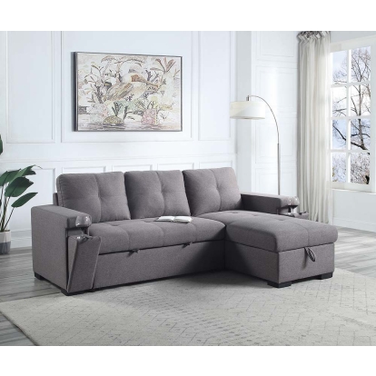 ACME Jacop Sectional Sofa With Sleeper & Storage Model LV00969