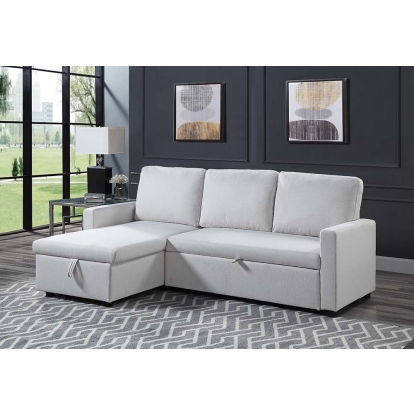 ACME Hiltons Sectional Sofa With Sleeper & Storage Model LV00971