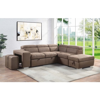 ACME Acoose Ottoman With Storage & Stools & Arm Model LV01026