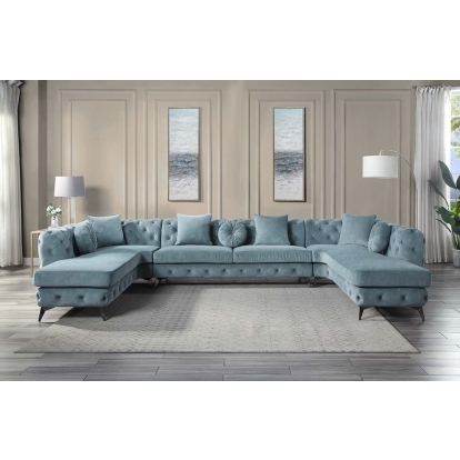 ACME Zerah Sectional Sofa With 7 Pillows Model LV01161