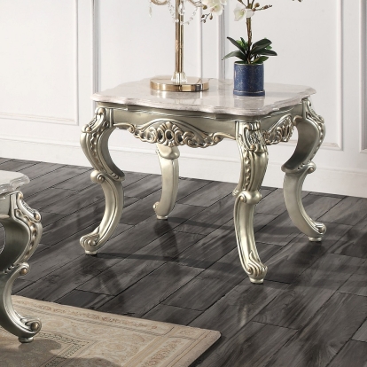 ACME Miliani End Table With Marble Top Model LV01784