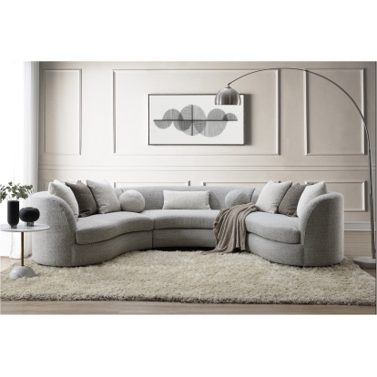 ACME Ivria Sectional Sofa With 9 Pillows Model LV02541