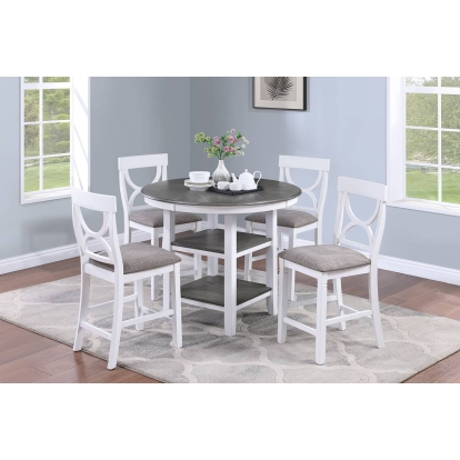Poundex 5-Pcs Counter Height Dining Set Model F2625
