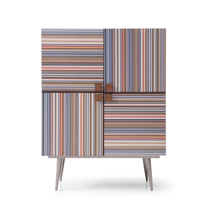 VIG Furniture Multi-Toned Wine Cabinet SKU VGVCGR2008-WINE - Product ID 78531