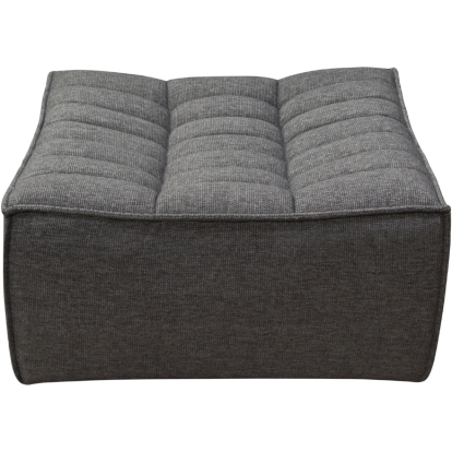 Diamond Sofa MARSHALLOTGR Marshall Scooped Seat Ottoman Tufted Grey Fabric