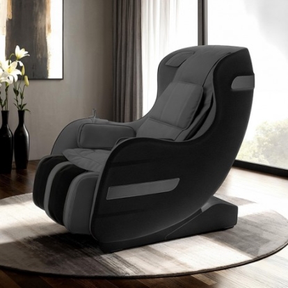 Furniture Of America Calmridge Contemporary Fabric, Foam, Metal Black Massage Chair | MC0001BK
