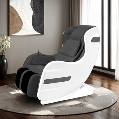 Furniture Of America Calmridge Contemporary Fabric, Foam, Metal Black Massage Chair | MC0001BW