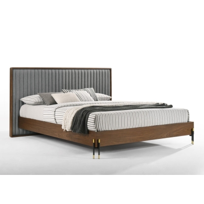VIG Furniture Brown Bed SKU VGMABR-120-WAL-BED-california - Product ID 80278