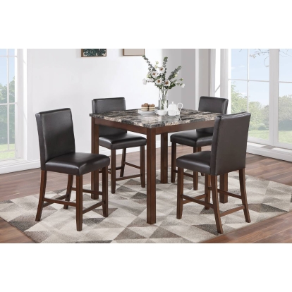 Poundex 5-Pcs Counter Height Dining Set Model F2615