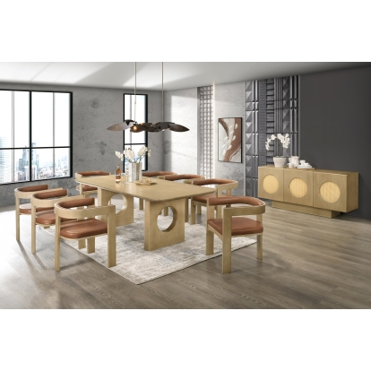 VIG Furniture Oak Dining Set SKU VGMA-MIT-5351-SET - Product ID 81454