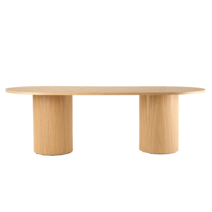 Modrest Miami - Modern Natural Oak Oval Dining Table Dining Table Oak furniture-00181970 Vig Furniture VGME-MIAMI-ODT