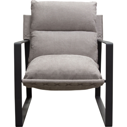 Diamond Sofa MILLERCHGR Miller Sling Accent Chair Grey Fabric Black Metal