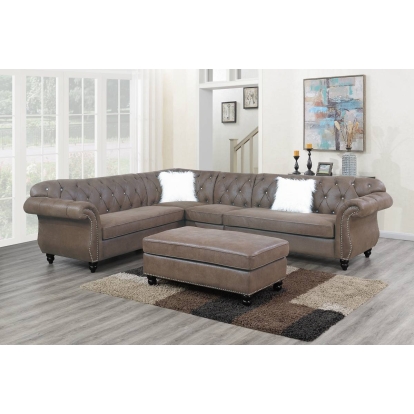 Poundex 4-Piece Sectional Set Model F6437