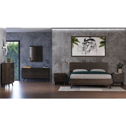 VIG Furniture Brown Bedroom Set SKU VGWDKYOTO-SET - Product ID 78390|78391