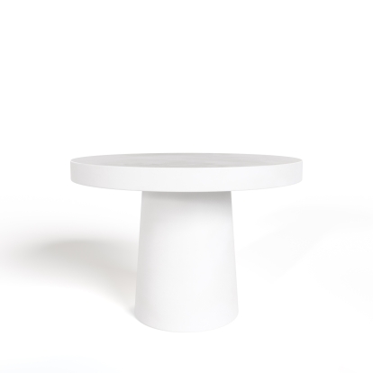 Modrest Desoto - Modern White Concrete Round Dining Table Dining Table White furniture-00181835 Vig Furniture VGGR-630510-WHT