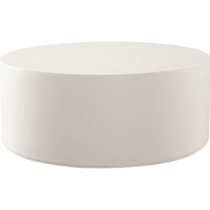 Diamond Sofa MONTAGERCTIV Montage Round Coffee Cocktail Table Ivory Faux Cement Finish