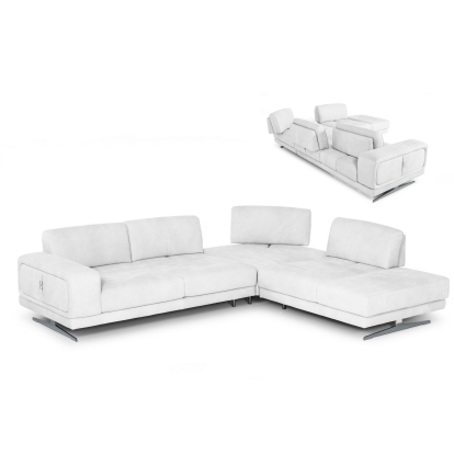 VIG Furniture White Sectional Sofa SKU VGCCMOOD-SPAZIO-100-WHT-RAF-SECT - Product ID 79193