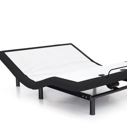 Furniture of America Somnerside Ii Contemporary Fabric Metal Black-White Adjustable Bed Base Model MT-ADJ302