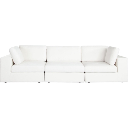 Diamond Sofa MUSE2SC1ACWH Muse 3 Piece Modular Sofa Mist White Performance Fabric