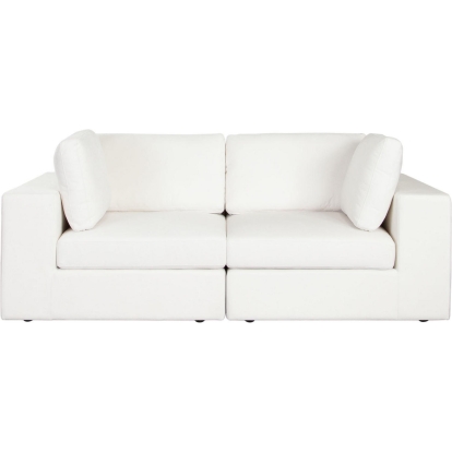 Diamond Sofa MUSE2SCWH Muse 2 Piece Modular Sofa Mist White Performance Fabric