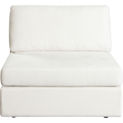 Diamond Sofa MUSEACWH Muse Armless Chair Mist White Performance Fabric
