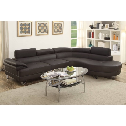 Poundex 2-Piece Sectional Sofa Set Model F6969