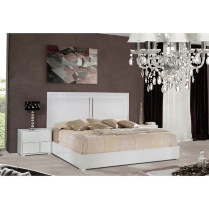 Full Size Modrest Nicla Italian Modern White Bed Bed White furniture-00174475 Vig Furniture VGACNICLA-BED-FULL