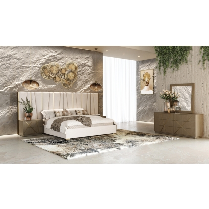 VIG Furniture Beige Bedroom Set SKU VGVC-BD1909-SET-BGE - Product ID 81281|81282
