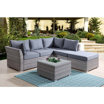 ACME Laurance Patio Sectional Sofa & Cocktail Table Model OT01092