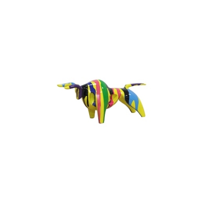 Modrest Multi Colored Bull Sculpture Sculpture Multi-Toned furniture-00179706 Vig Furniture VGTH-PC-0156