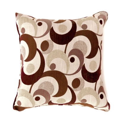 Swoosh Brown 22" X 22" Pillow Model PL6002BR-L-2PK by Furniture of America