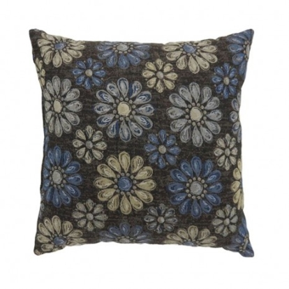 Furniture of America Kyra Transitional Polyester Navy-Multi Throw Pillow Model PL6024NV-S-2PK