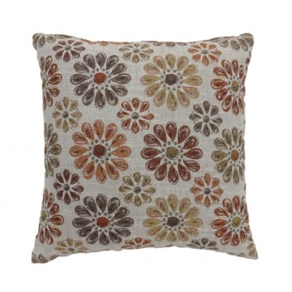 Furniture Of America Kyra Transitional Polyester Orange/Multi Throw Pillow | PL6024OR-L-2PK