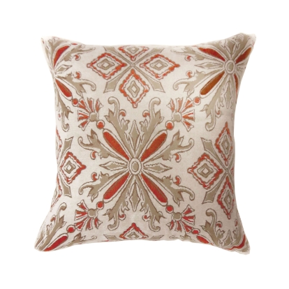 Lela Orange/Beige 21" X 21" Pillow Model PL672L-2PK by Furniture of America