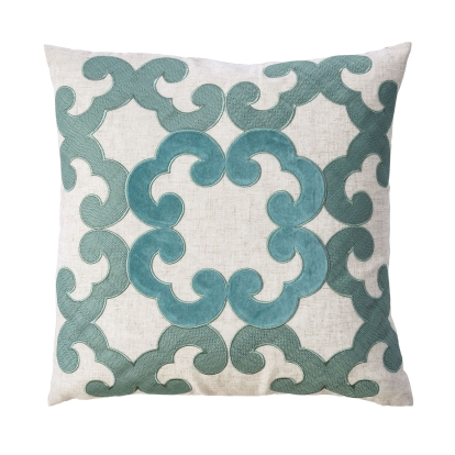 Lily Beige/Teal 20" X 20" Pillow Model PL8005-2PK by Furniture of America