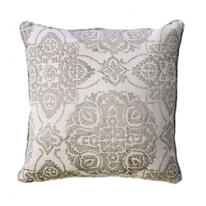 Furniture Of America Joy Contemporary Polyester Jacquard Cream/Gray Throw Pillow | PL8023-2PK