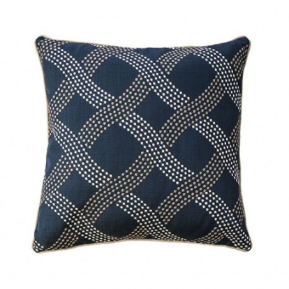 Furniture Of America Cici Contemporary Polyester Navy Throw Pillow | PL8033-2PK