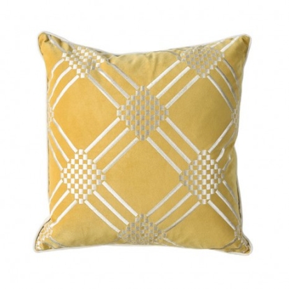 Furniture Of America Sam Contemporary Polyester Velvet Silver/Gold Throw Pillow | PL8040-2PK