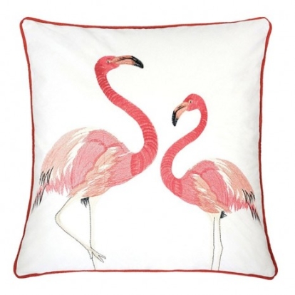 Furniture Of America Lina Transitional Polyester Velvet Ivory/Pink Accent Pillow | PL8046-2PK