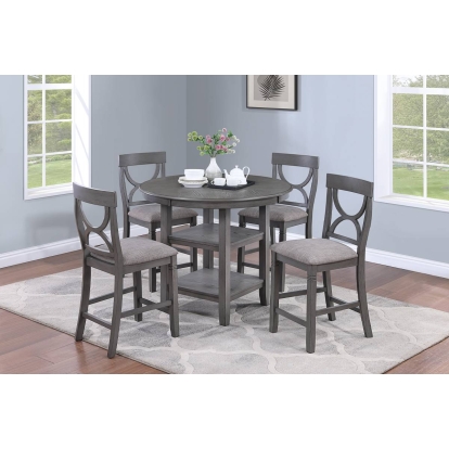 Poundex 5-Pcs Counter Height Dining Set Model F2626