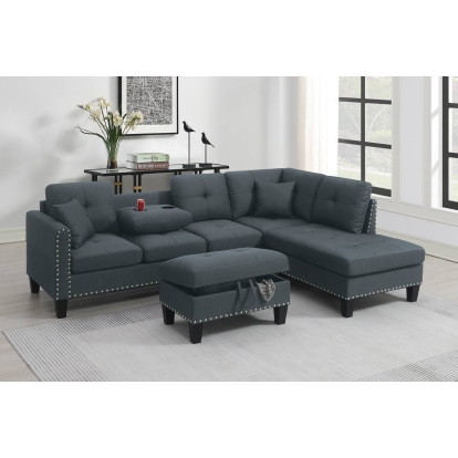 Poundex 3-Pcs Sectional Set Model F8886