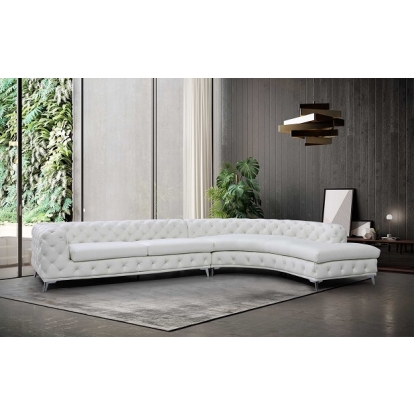 VIG Furniture White Sectional Sofa SKU VGEV-2179-WHT-RAF-SECT - Product ID 79636