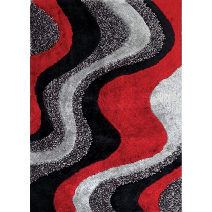Vancouver Black/Gray/Red 5' X 7' Area Rug Model RG4134 by Furniture of America