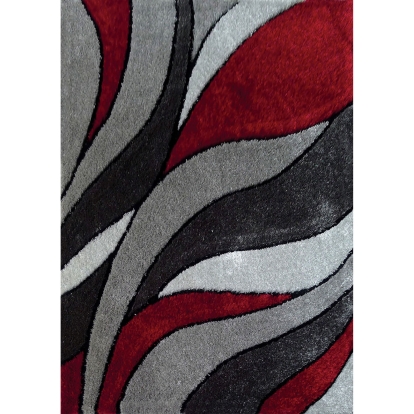 Caledon Gray/Red 5' X 7' Area Rug Model RG4138 by Furniture of America
