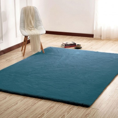 Furniture of America Caparica Contemporary 100% Polyester Teal Area Rug Model RG4153