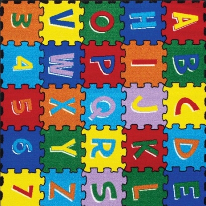 Furniture of America Abbey Contemporary Nylon Alphabet-Multi Area Rug Model RG5209