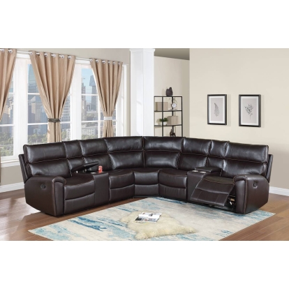 Poundex 3-Piece Reclining Sectional Set Model F8120