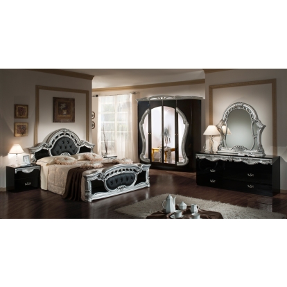 VIG Furniture Black Bedroom Set SKU VGACROCOCO-BLK - Product ID 71227|71229