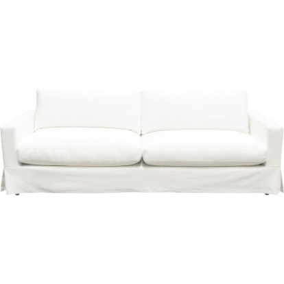 Diamond Sofa SAVANNAHSOWH Savannah Slipcover Sofa White Natural Linen