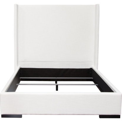 Diamond Sofa SEATTLEWHQUBED Seattle Queen Bed Vintage Wings White Linen